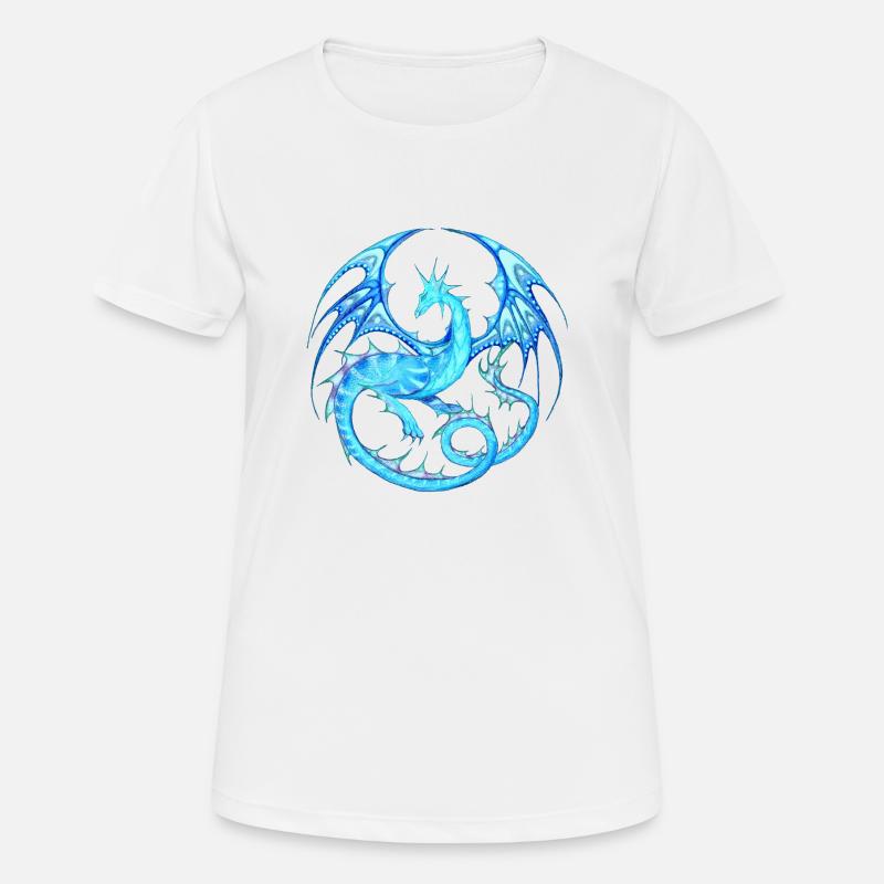 Drachenmandala_Eisdrache - Women's Breathable T-Shirt - white
