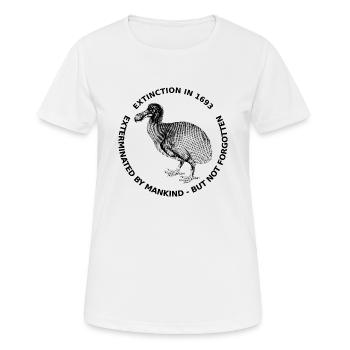 Dodo - ausgestorben 1693 - black - Frauen T-Shirt atmungsaktiv - Weiß - Vorne - AI Model Female 172 dark (172cm)