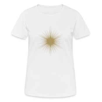 Sonne · Sun · Symbole · Formen - Frauen T-Shirt atmungsaktiv - Weiß - Vorne - AI Model Female 172 dark (172cm)