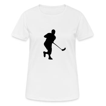 UNIHOCKEY - Frauen T-Shirt atmungsaktiv - Weiß - Vorne - AI Model Female 172 dark (172cm)