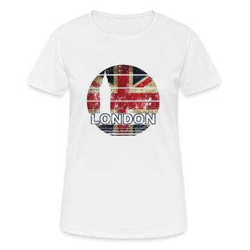 LONDON ENGLAND LONDON - Women's Breathable T-Shirt - white - Front - AI Model Female 172 dark (172cm)