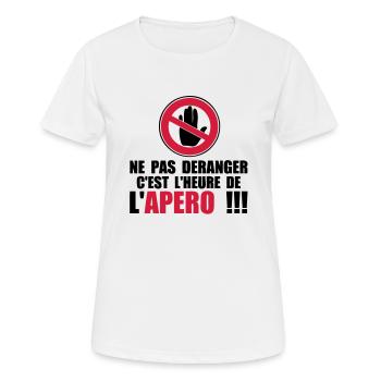 not disturb time apero1 - Women's Breathable T-Shirt - white - Front - AI Model Female 172 dark (172cm)