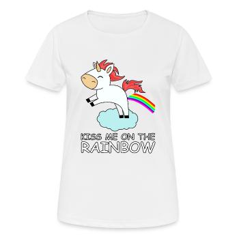 cute little rainbow unicorn rainbow - Women's Breathable T-Shirt - white - Front - AI Model Female 172 dark (172cm)