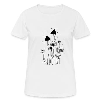 Magic mushrooms - Women's Breathable T-Shirt - white - Front - AI Model Female 172 dark (172cm)