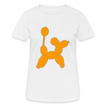 Ballon Hund - Frauen T-Shirt atmungsaktiv - Weiß - Vorne - AI Model Female 172 dark (172cm)