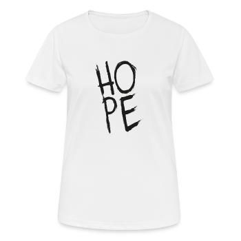 Hope - Frauen T-Shirt atmungsaktiv - Weiß - Vorne - AI Model Female 172 dark (172cm)