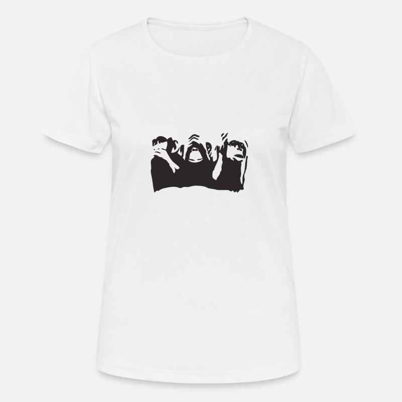 3 wise monkeys - Women's Breathable T-Shirt - white