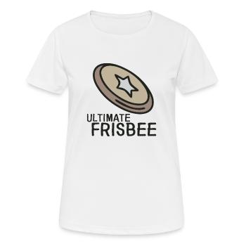 Ultimate Frisbee Scheibe Geschenk Mannschaft - Frauen T-Shirt atmungsaktiv - Weiß - Vorne - AI Model Female 172 dark (172cm)