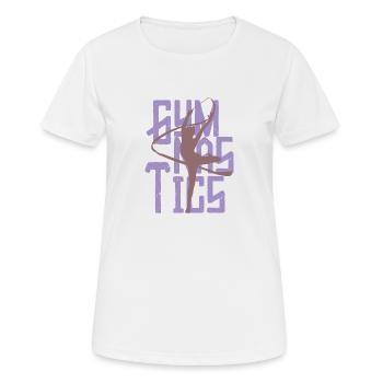 Gymnastics gymnastics club track and field gift - Women's Breathable T-Shirt - white - Front - AI Model Female 172 dark (172cm)