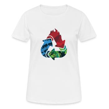Camo recyclage - T-shirt respirant Femme - blanc - Devant - AI Model Female 172 dark (172cm)