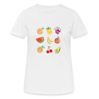 Salade de fruits - T-shirt respirant Femme - blanc - Devant - AI Model Female 172 dark (172cm)