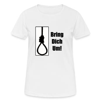Te tuer - T-shirt respirant Femme - blanc - Devant - AI Model Female 172 dark (172cm)