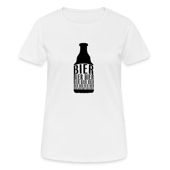 Bier Bier Bier Flaschen Design - Frauen T-Shirt atmungsaktiv - Weiß - Vorne - AI Model Female 172 dark (172cm)