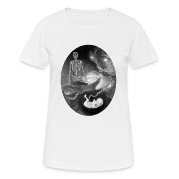 LEBEN UND TOD - Frauen T-Shirt atmungsaktiv - Weiß - Vorne - AI Model Female 172 dark (172cm)