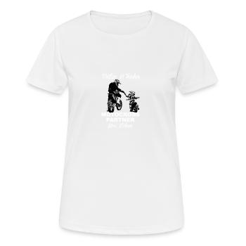 Moto shirt • Motorcross Enduro • Cadeau - T-shirt respirant Femme - blanc - Devant - AI Model Female 172 dark (172cm)