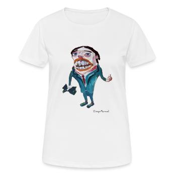seller of dollars - Women's Breathable T-Shirt - white - Front - AI Model Female 172 dark (172cm)