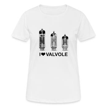J’aime valves - T-shirt respirant Femme - blanc - Devant - AI Model Female 172 dark (172cm)