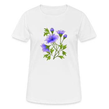 Blumen - Frauen T-Shirt atmungsaktiv - Weiß - Vorne - AI Model Female 172 dark (172cm)