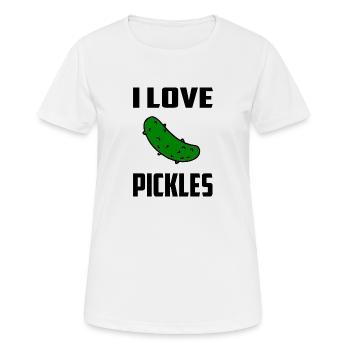 J’aime les cornichons - T-shirt respirant Femme - blanc - Devant - AI Model Female 172 dark (172cm)