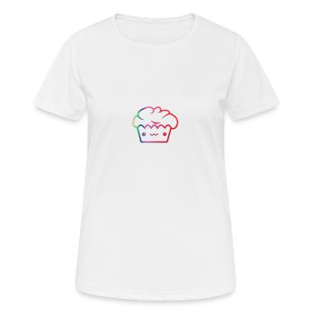 Cupcake | Muffin Kuchen Donut Süßigkeit Geschenk - Frauen T-Shirt atmungsaktiv - Weiß - Vorne - AI Model Female 172 dark (172cm)