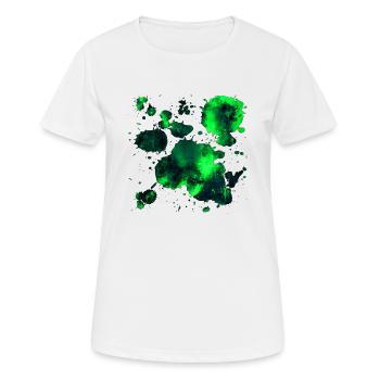 gxp psychedelische Farbe Verlaufsmuster WF gruen - Frauen T-Shirt atmungsaktiv - Weiß - Vorne - AI Model Female 172 dark (172cm)