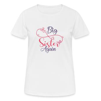 GRANDE SOEUR ENCORE! - T-shirt respirant Femme - blanc - Devant - AI Model Female 172 dark (172cm)