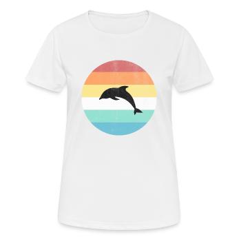 Delphin - Frauen T-Shirt atmungsaktiv - Weiß - Vorne - AI Model Female 172 dark (172cm)