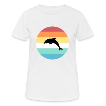 Delphin - Frauen T-Shirt atmungsaktiv - Weiß - Vorne - AI Model Female 172 dark (172cm)