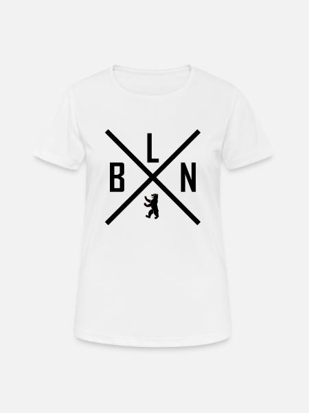 Berlin - Frauen T-Shirt atmungsaktiv - Weiß