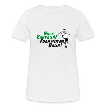 Hopp Sangallä ! Hopp St.Gallen - Frauen T-Shirt atmungsaktiv - Weiß - Vorne - AI Model Female 172 dark (172cm)