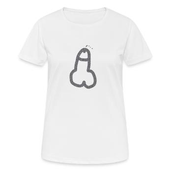 pénis - T-shirt respirant Femme - blanc - Devant - AI Model Female 172 dark (172cm)