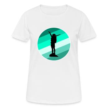 Reise - Frauen T-Shirt atmungsaktiv - Weiß - Vorne - AI Model Female 172 dark (172cm)