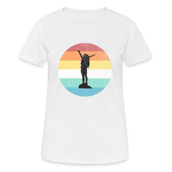 Reise - Frauen T-Shirt atmungsaktiv - Weiß - Vorne - AI Model Female 172 dark (172cm)