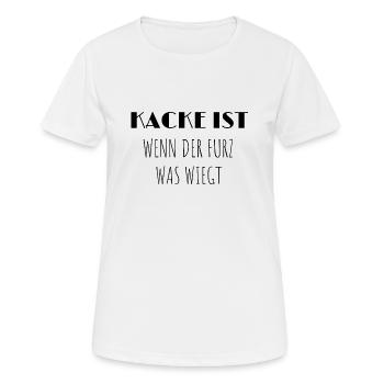 Kacke ist ... - Frauen T-Shirt atmungsaktiv - Weiß - Vorne - AI Model Female 172 dark (172cm)