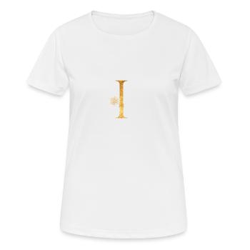 Lettre initiale I - T-shirt respirant Femme - blanc - Devant - AI Model Female 172 dark (172cm)