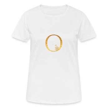 Lettre initiale O - T-shirt respirant Femme - blanc - Devant - AI Model Female 172 dark (172cm)