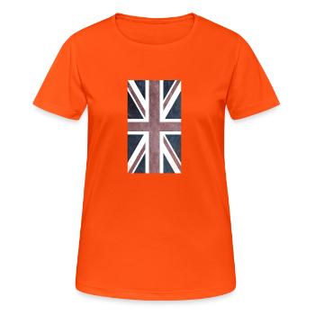 union jack - Women's Breathable T-Shirt - neon orange - Front - AI Model Female 172 dark (172cm)