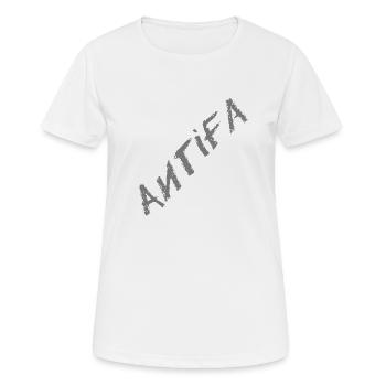 Antifa - T-shirt respirant Femme - blanc - Devant - AI Model Female 172 dark (172cm)