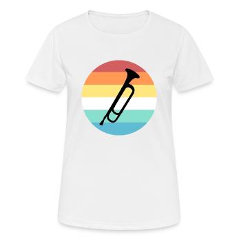 Trompete - Frauen T-Shirt atmungsaktiv - Weiß - Vorne - AI Model Female 172 dark (172cm)