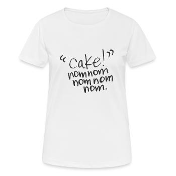 Cake Nom Nom Nom - T-shirt respirant Femme - blanc - Devant - AI Model Female 172 dark (172cm)