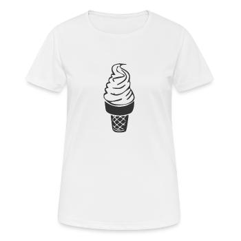 crème glacée molle - T-shirt respirant Femme - blanc - Devant - AI Model Female 172 dark (172cm)