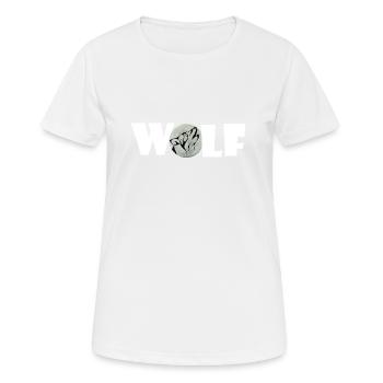 Lune de loup lune - T-shirt respirant Femme - blanc - Devant - AI Model Female 172 dark (172cm)