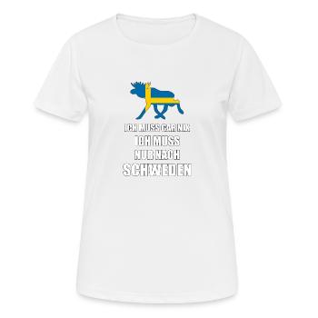 J’ai besoin d’aller à SUÈDE Sverige Orignal cadeau - T-shirt respirant Femme - blanc - Devant - AI Model Female 172 dark (172cm)