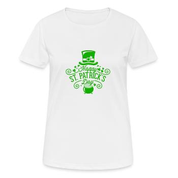 St. Patricks Day Green Irish Irland Lucky beer - Frauen T-Shirt atmungsaktiv - Weiß - Vorne - AI Model Female 172 dark (172cm)
