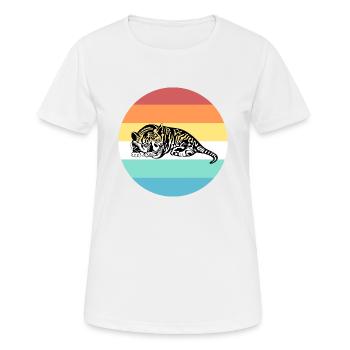 tigre - T-shirt respirant Femme - blanc - Devant - AI Model Female 172 dark (172cm)