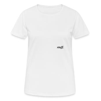 Stuff. - Dezenter Style - Frauen T-Shirt atmungsaktiv - Weiß - Vorne - AI Model Female 172 dark (172cm)