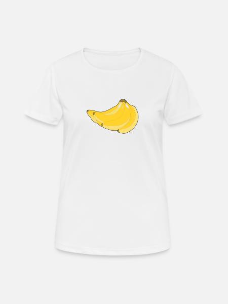 bananes - T-shirt respirant Femme - blanc