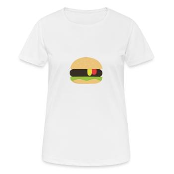 Burger - Frauen T-Shirt atmungsaktiv - Weiß - Vorne - AI Model Female 172 dark (172cm)