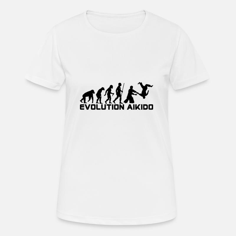 EVOLUTION AIKIDO - T-shirt respirant Femme - blanc