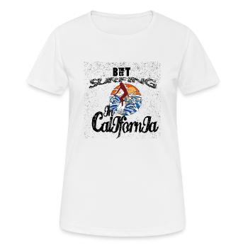 California suring - Women's Breathable T-Shirt - white - Front - AI Model Female 172 dark (172cm)